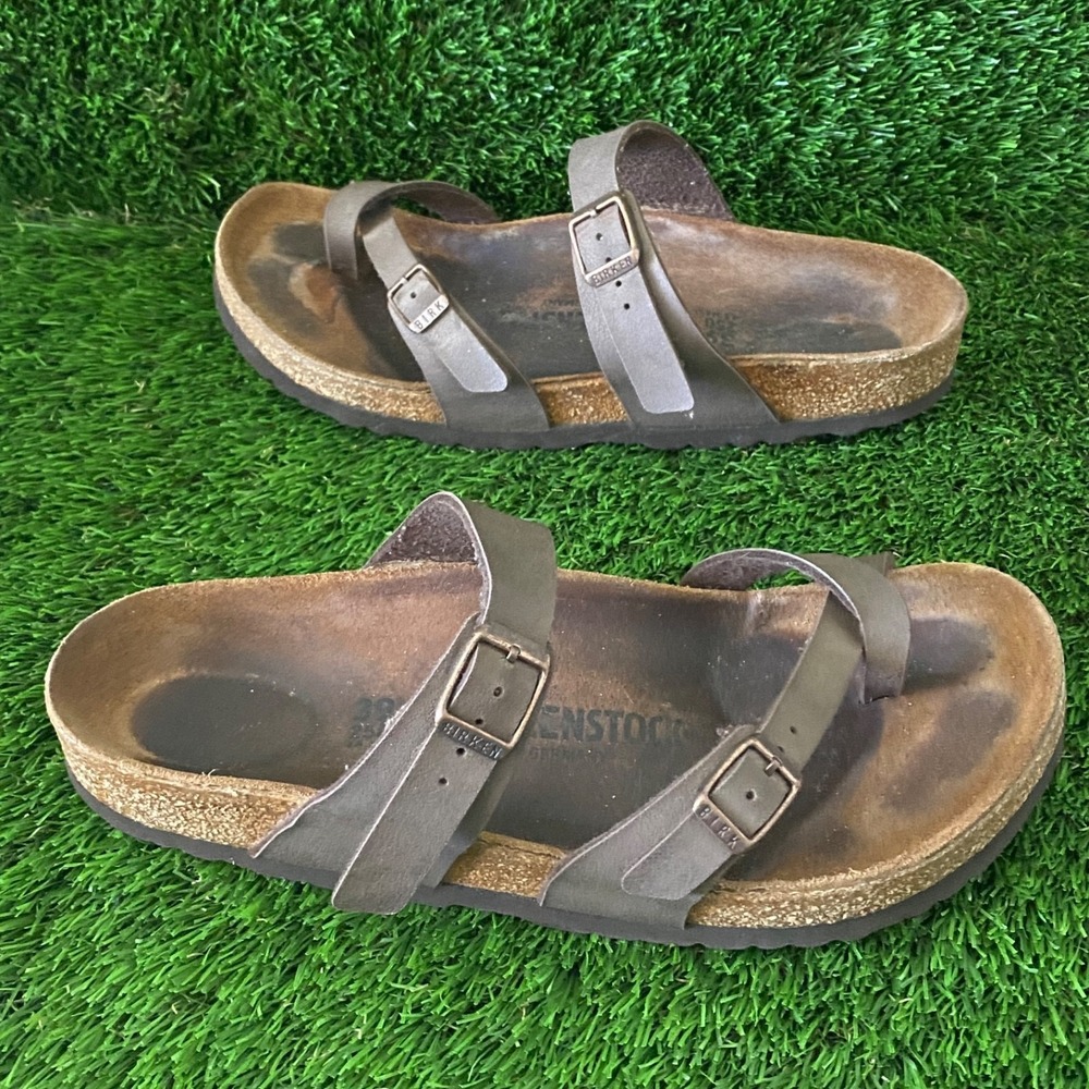 Birkenstock Mayari Slide Leather Sandals Women's 8 EU 39 Brown Regular - Picture 6 of 8